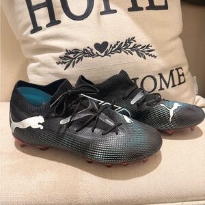 Puma Black and Teal Athletic Shoes